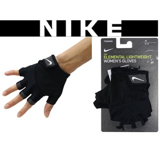 (布丁體育)公司貨附發票 NIKE 健身手套 女生專屬 黑色/白勾 加厚基礎健力手套 重訓 重量訓練 自行車 飛輪 健身