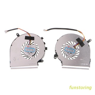 FUN LY 1Pair 4Pins冷卻器冷卻風扇微星GE62VR GP62MVR GL62M筆記本電腦CPU GPU