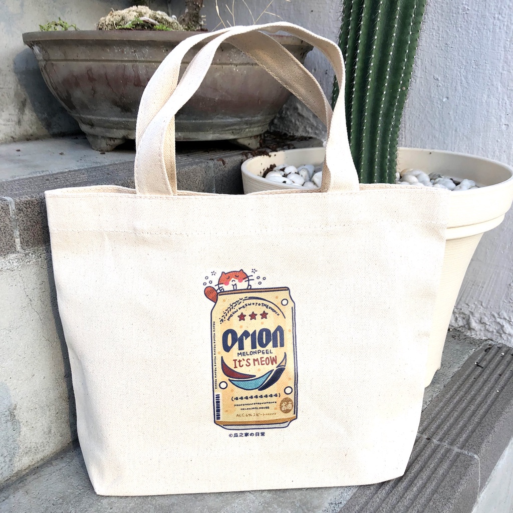 沖繩Orion生啤酒の日常 帆布手提袋(午餐袋) 雙杯飲料袋 手工印製 Canvas bag