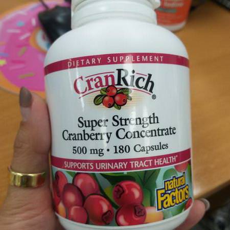 Natural Factors cranRich 36倍 濃縮蔓越莓 500 mg 180顆(2023/02)