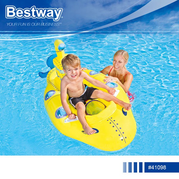 Bestway 潛水艇造型充氣浮排坐騎水上玩具 41098 夏日海邊泳池戲水大型造型座騎泳圈充氣浮圈救生圈
