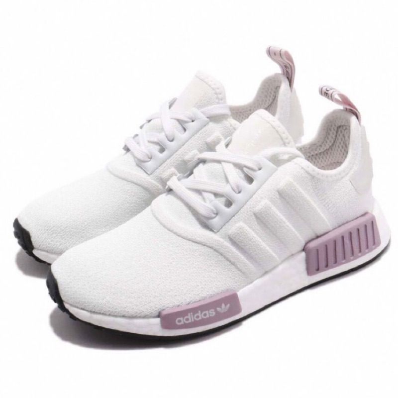 adidas NMD R1 白色 紫色 薰衣草紫 現貨23.5