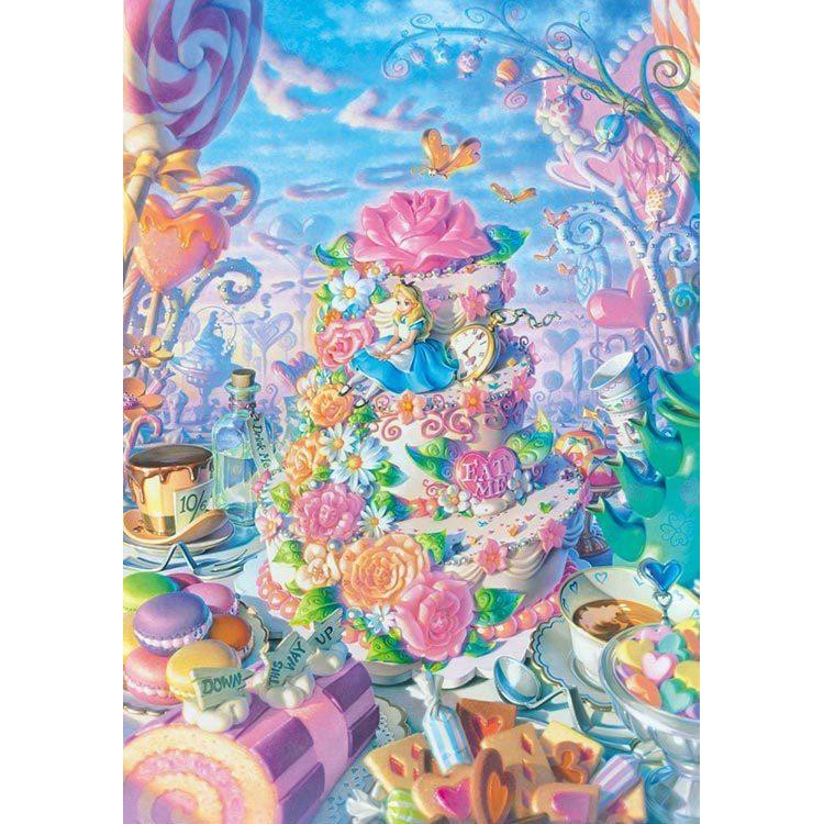 DPG500-593 塑膠迷你500片日本進口拼圖 迪士尼 愛麗絲夢遊仙境 夢幻 花 蛋糕
