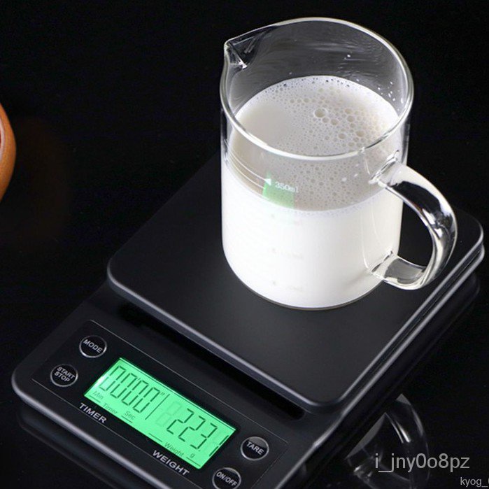 手沖咖啡秤家用廚房烘焙小型電子計時稱量克重磅秤奶茶手沖意式咖啡防水潑濺 r21X 花熙子家