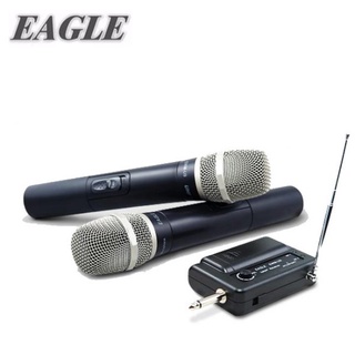 公司貨【EAGLE】專業級UHF一對二無線麥克風+麥克風發射組 EWM-U9 學校教室擴大機老師上課無線MIC會議演講