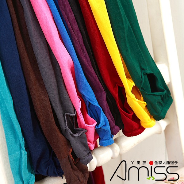 【Amiss】雜誌狂推-天鵝絨彩色彈性踩腳褲襪(14色) A218