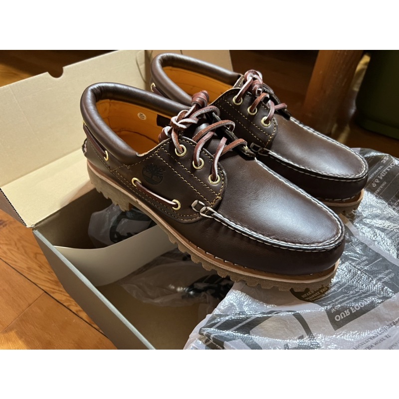 全新 Timberland 帆船鞋 經典款 雷根鞋 真皮 棕色