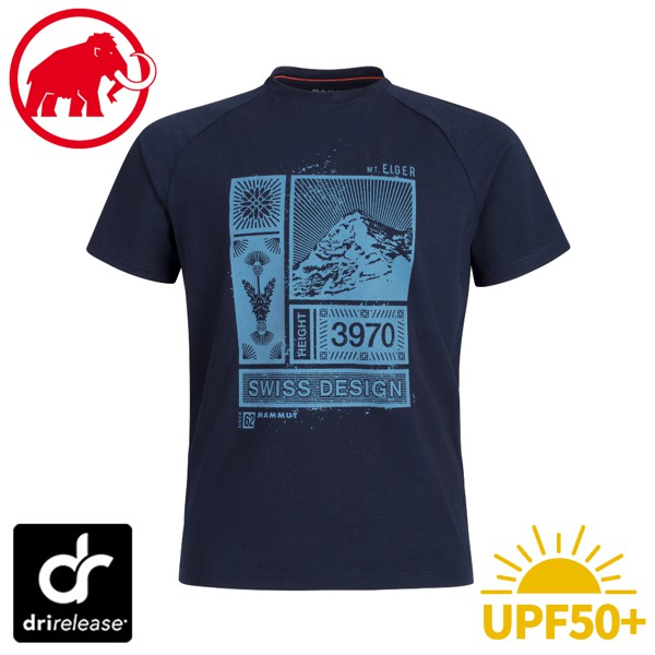 MAMMUT 長毛象 男 Mountain T-Shirt 短袖上衣《海洋藍》/1017-09844/排汗衣/悠遊山水