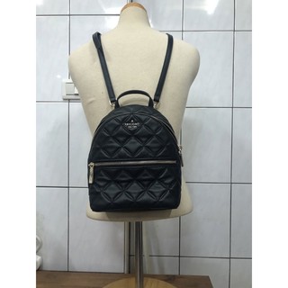 美國Kate Spade KS 菱格紋 小香風 真皮 肩背側背 後揹包 三用包包