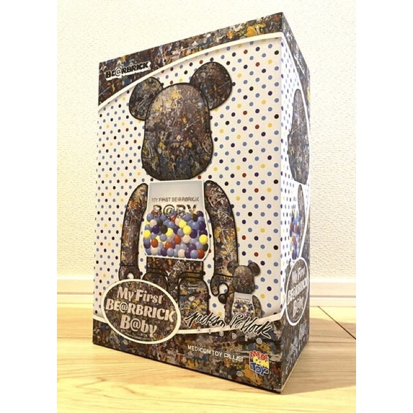 全新現貨未拆正品 BE@RBRICK 500% 庫柏力克熊 潑墨千秋 Jackson Pollock Studio