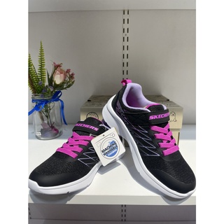 【清大億鴻】SKECHERS MICROSPEC 女童鞋 中童 慢跑運動鞋 黑紫色302468LBLK