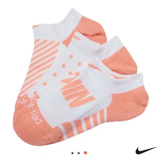 全新Nike Golf 女運動短襪 (3雙入) 橘白 SG0782-101