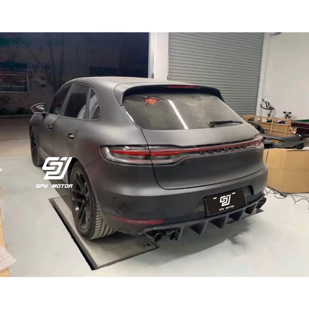 【SPY MOTOR】Porsche Macan 碳纖維後下巴