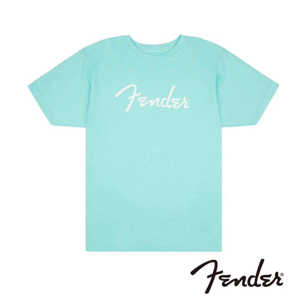 Fender Spaghetti Logo T-Shirt - Daphne Blue｜MusicShop