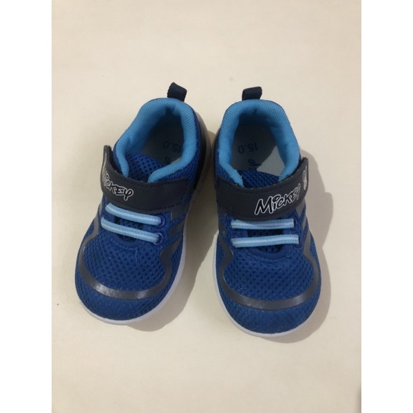 二手🌈 米奇嬰兒學步鞋 15cm 童鞋迪士尼男寶鞋 15號台灣製運動球鞋
