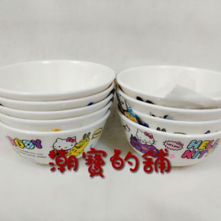 現貨 潮寶的舖 台製 兒童餐碗餐具 美耐皿 正版授權 迪士尼 米老鼠 小熊維尼 Hello Kitty 卡通碗 杯子