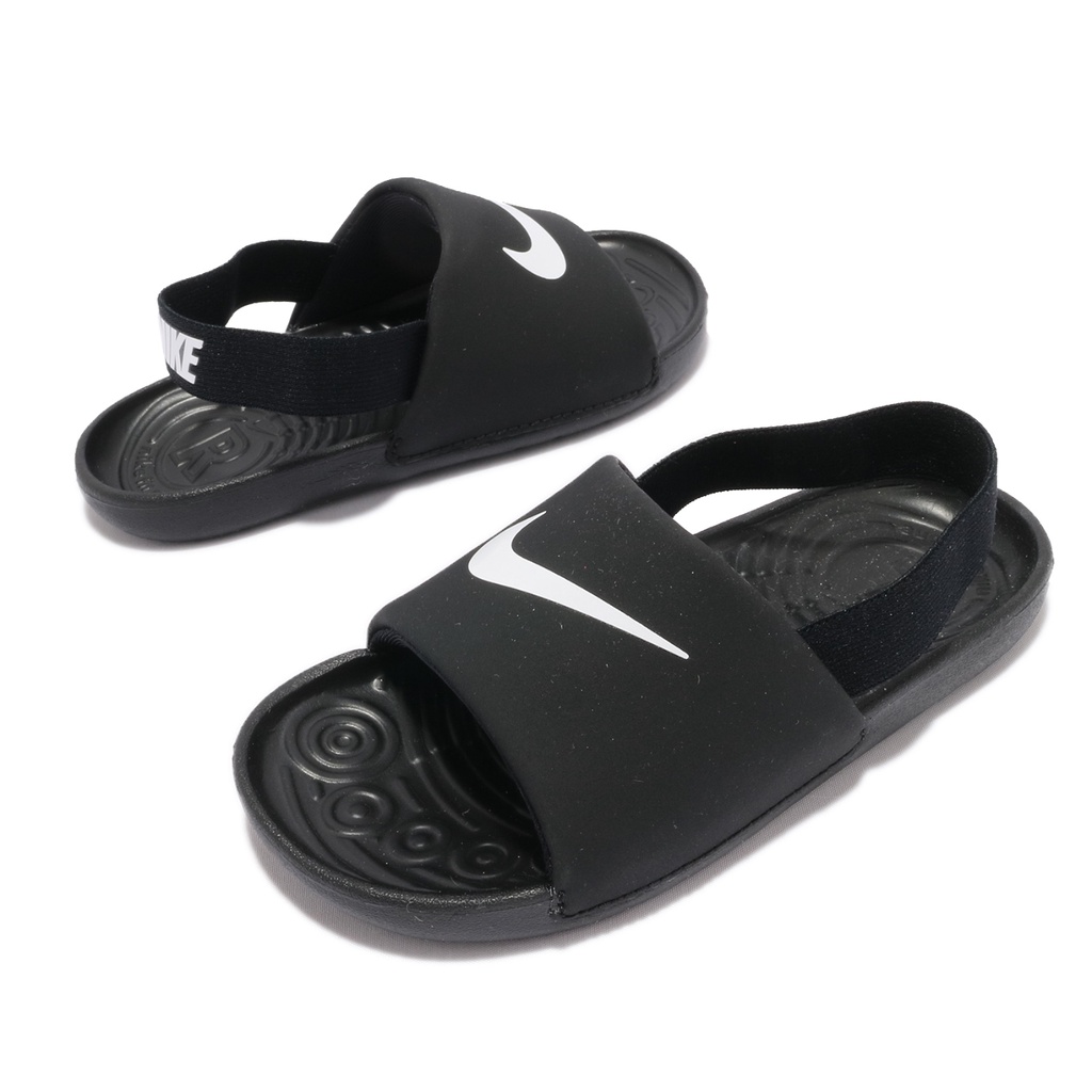 快速出貨 Nike kawa slide  7C 13 CM 公分 兒童 涼鞋 拖鞋 套腳 舒適 黑色 BV109400
