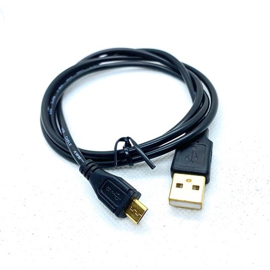 USB 2.0 A公/Micro B公 黑色鍍金線 30cm/60cm/1M