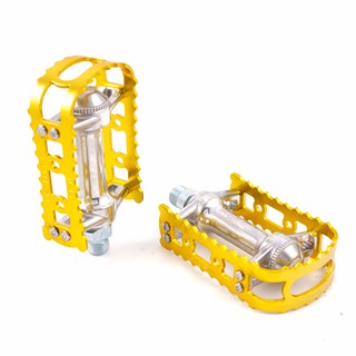 MKS經典復古鋁合金登山車公路車自行車金色腳踏板 BM-7 9/16" Gold Bike Pedal