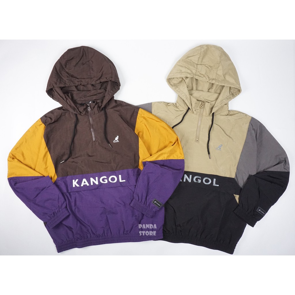 胖達）KANGOL 袋鼠 連帽 風衣 外套 衝鋒衣 6055160070 咖啡紫 6055160031 卡其黑 男