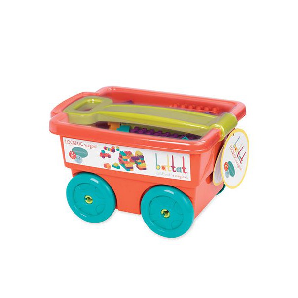 Battat 樂部落積木拖車(南瓜)  玩具 模型 小朋友 車