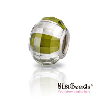 Sisibeads 適PANDORA潘朵拉 soufeel 純銀手鍊 璀璨水晶 綠白條紋珠飾 全新代購 soufeel