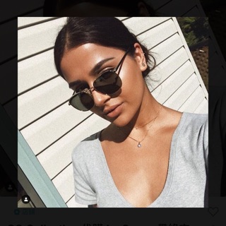 Gigi Hadid 愛牌 Le specs 正品墨綠方金框太陽眼鏡（現貨）