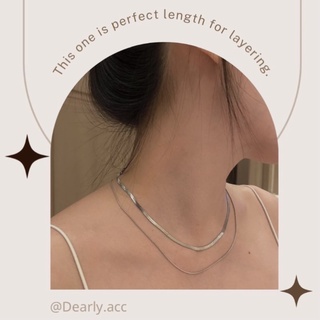 Dearly_ 頸項鍊choker IG風靡短項鍊現貨 歐美風博主同款kendall極簡風蛇骨 氣質疊戴小眾金女生短項鍊