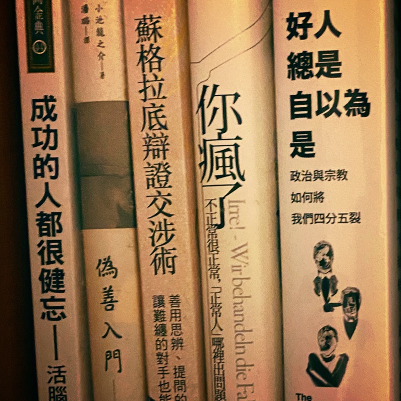 二手 好人總是自以爲是 你瘋了 蘇格拉底辯證交涉術 偽善入門 成功的人都很健忘 蝦皮購物