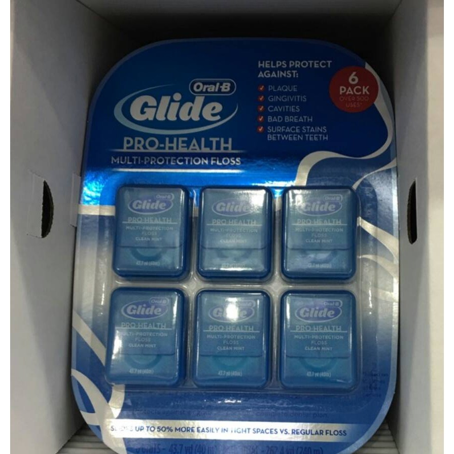 costco 代購   ORAL-B 歐樂B Glide 深層清潔牙線 薄荷味 40Mx6入