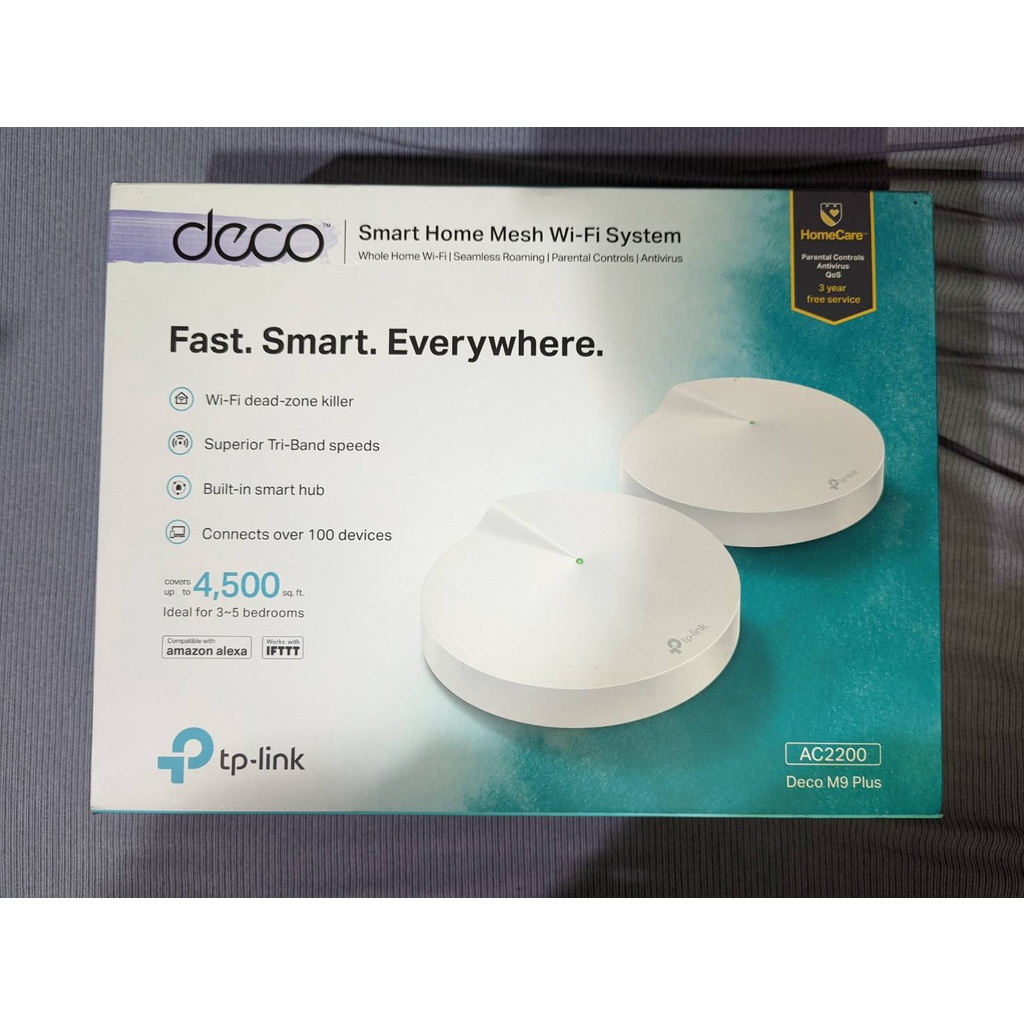 TP-LINK Deco M9 Plus AC2200 完整智慧家庭Mesh Wi-Fi系統