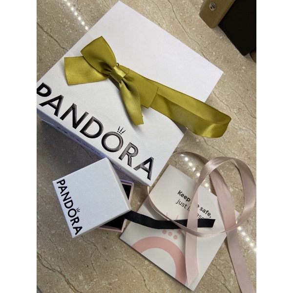 潘朵拉 Pandora 串珠包裝盒 外盒 盒子 紙袋 緞帶