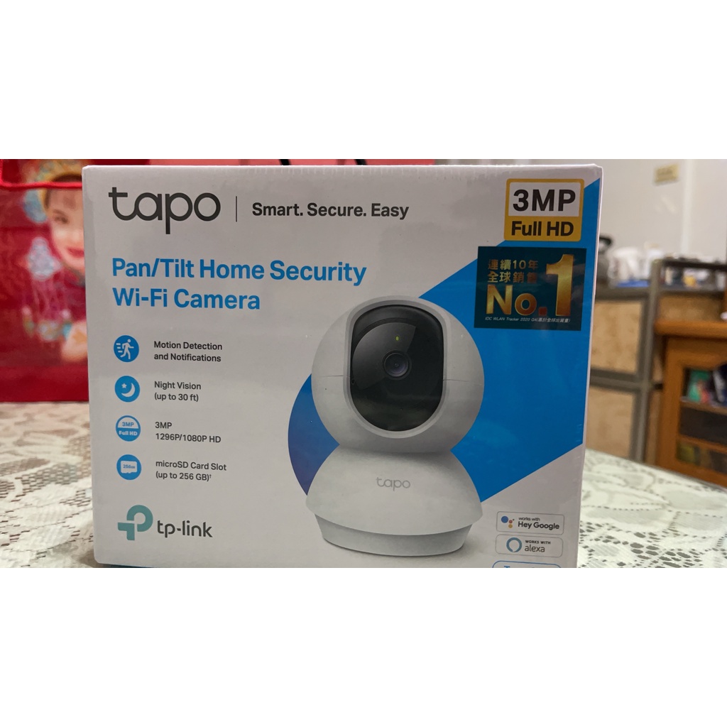 全新! TP-LINK Tapo C210 旋轉式 家庭安全防護 Wi-Fi 攝影機 雲端攝影機 監視器