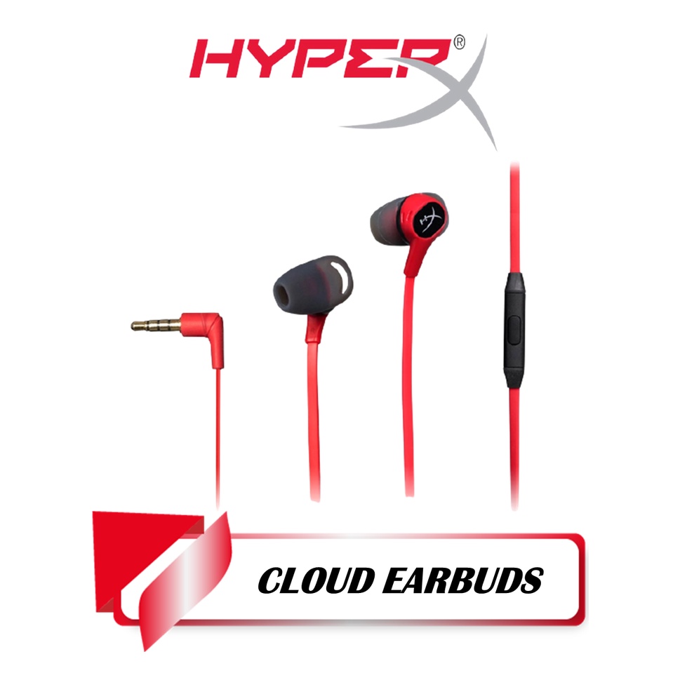 【TN STAR】HyperX Cloud Earbuds 入耳式耳機 沉浸式音效/舒適配戴/線控麥克風/多功能按鍵