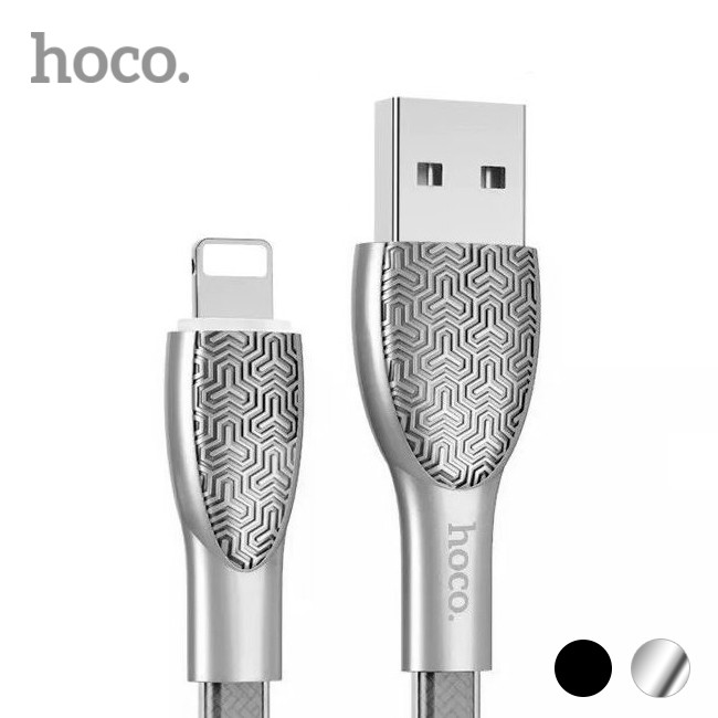 hoco浩酷 U52 浮雕花紋1.2m充電數據線 Lightning Micro USB [兩色選] (禾笙科技)