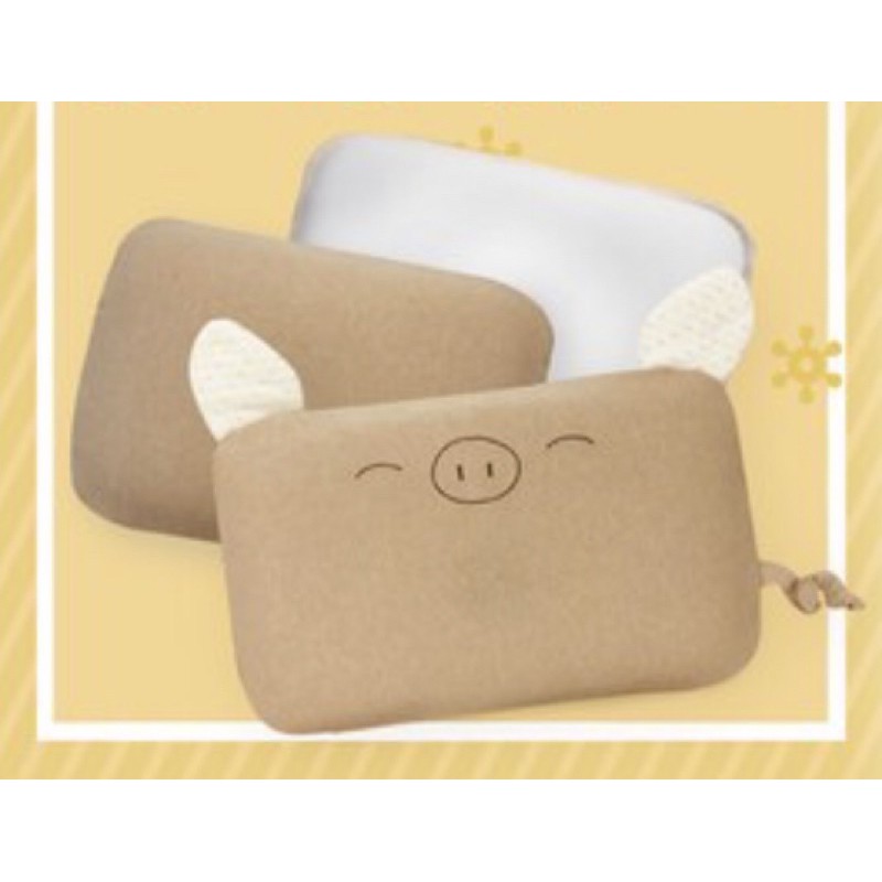 cani 有機棉airwave 嬰兒護頭枕 (小豬款）