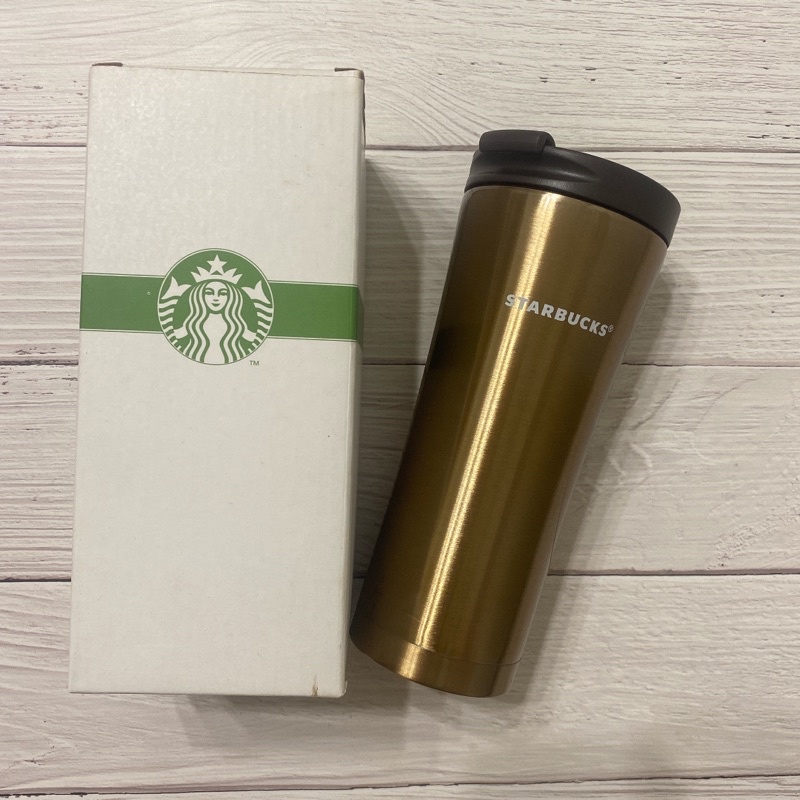 全新 金色 Starbucks 星巴克 不鏽鋼 保溫杯  隨行杯 500ml 特價 99元