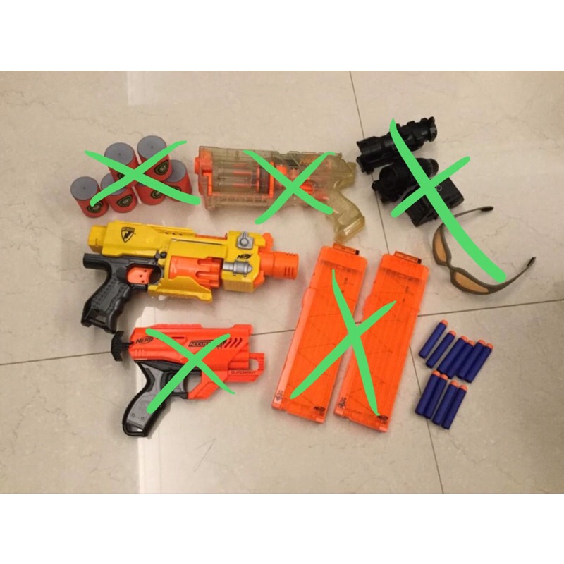 NERF 捍衛者電動十發轉輪 + NERF原廠彈數發