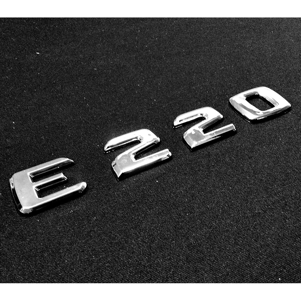 BENZ 賓士  E220 電鍍銀字貼 鍍鉻字體 後箱字體 車身字體 字體高度28mm