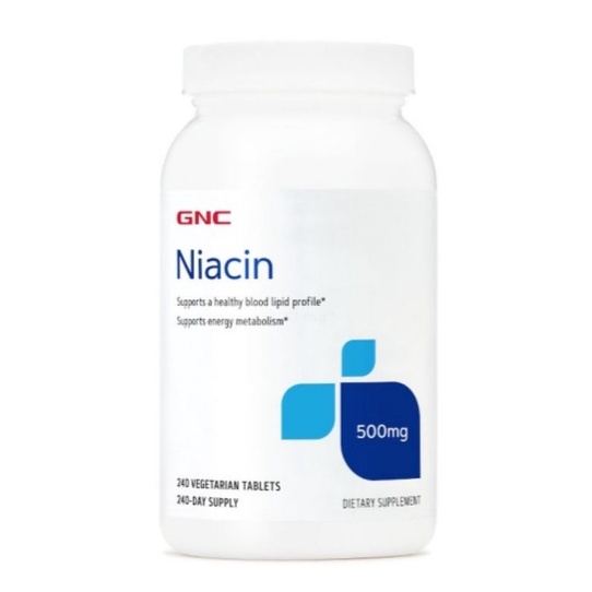 美國GNC Niacin煙酸片維生素B3煙酰胺500mg240粒VB3糙皮|