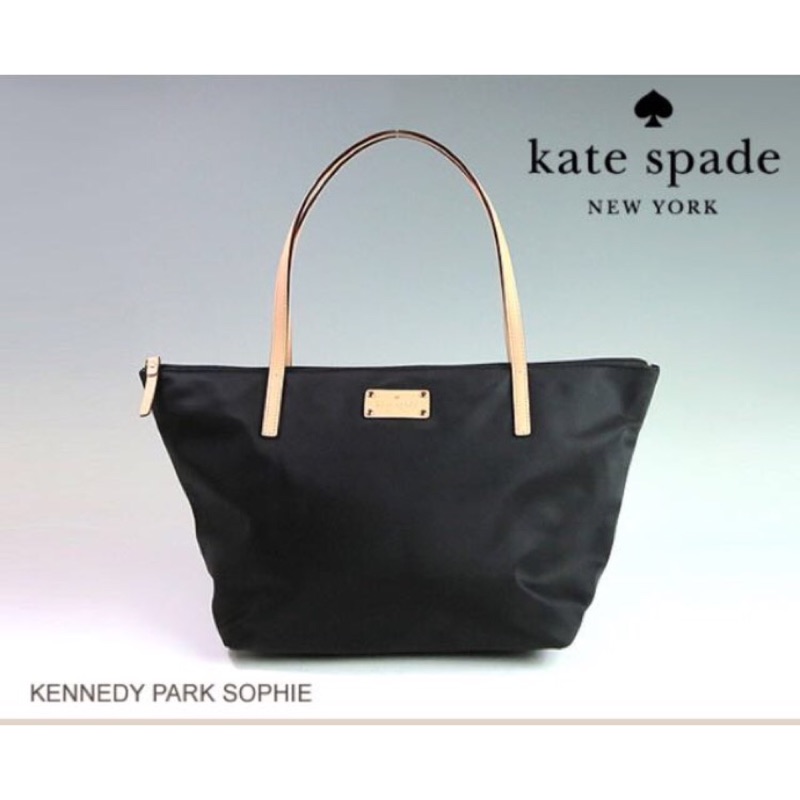 Kate Spade Sophie Kennedy Park Black Tote (Black) #WKRU2009  Kate Spade 尼龍托特包 全新