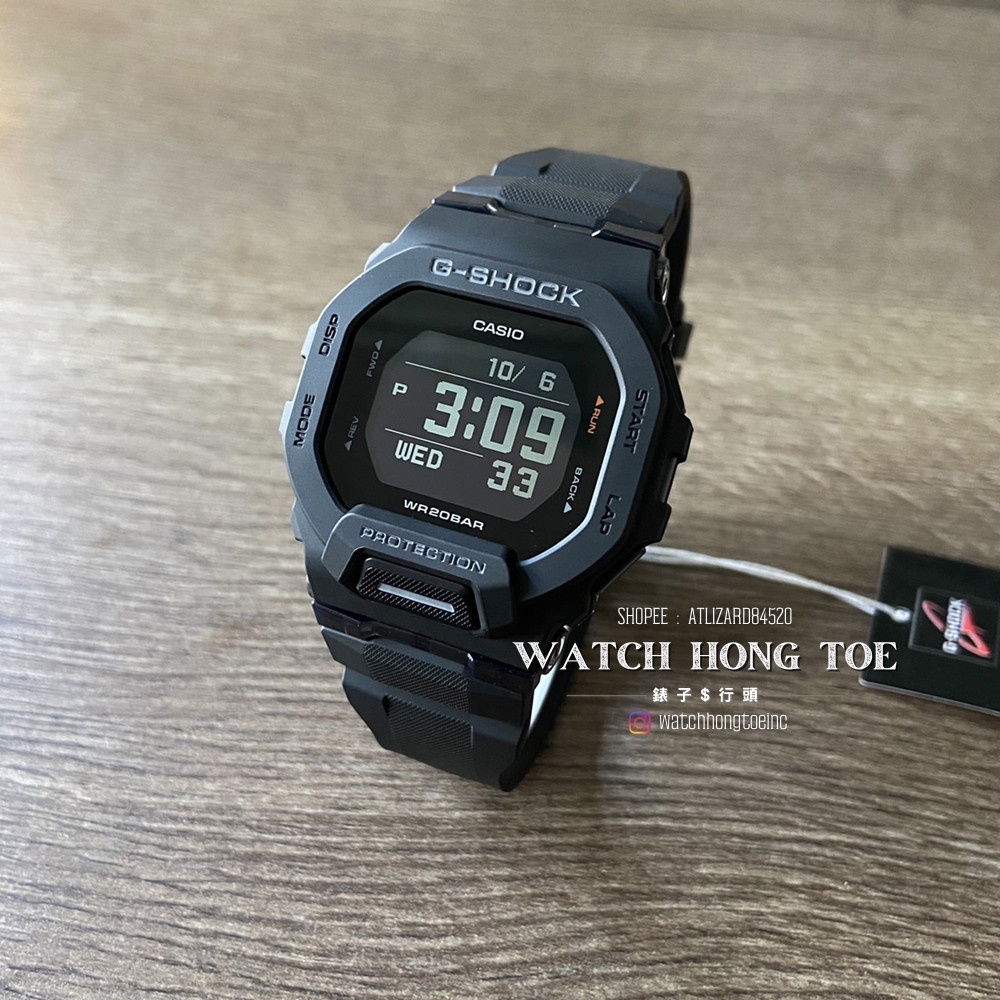 []錶子$行頭[] CASIO G-SHOCK 輕薄 藍芽連線 運動 健身 電子錶 - 消光黑 (GBD-200-1)