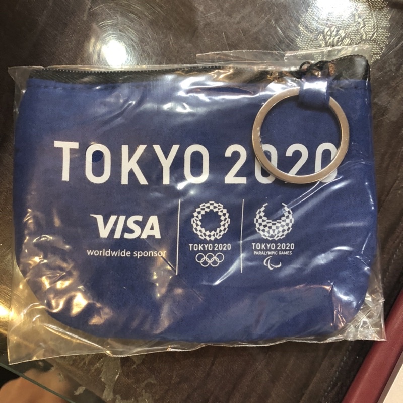 2020TOKYO東京奧運 VISA聯名 麂皮 鑰匙圈小零錢包