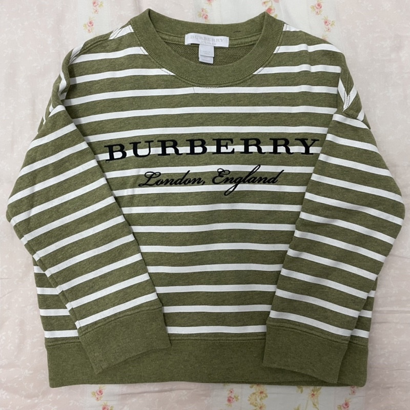 Burberry 男/女童 條紋長袖衛衣