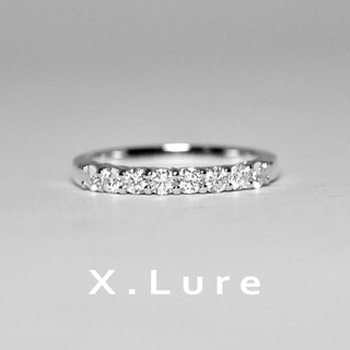 【X.LURE】14K 共爪5分排鑽鑽石線戒 線戒 鑽戒 K金戒 女戒 真金 真鑽 K金 輕珠寶