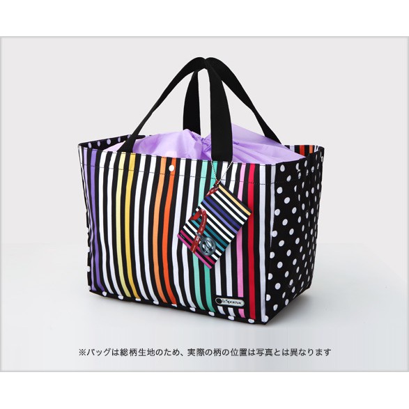 【ɴᴏ.¹⁸⁶】日本雜誌附錄 LeSPORTSAC 彩色條紋束口袋 手提袋 收納袋 旅行袋