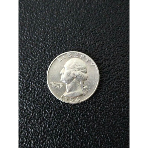 1954年美國25美分銀幣，美國25美分硬幣，美國銀幣，銀幣，收藏錢幣，錢幣，幣，紀念幣~1954年美國25分銀幣