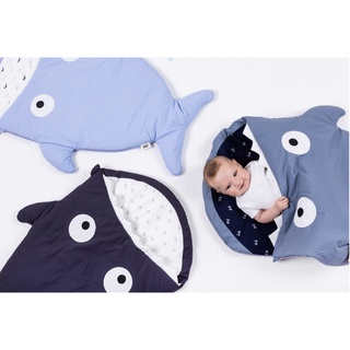 【西班牙設計】鯊魚咬一口 BabyBites 100% 純棉手作嬰兒/幼兒睡袋|防踢被|包巾