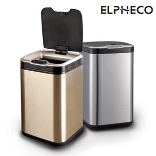 【美國ELPHECO】不鏽鋼除臭感應垃圾桶(銀)ELPH6311U(20公升)
