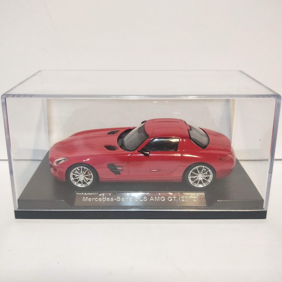 附展示盒 Mrecedes-Benz SLS AMG GT 2012 賓士 汽車 模型 紅
